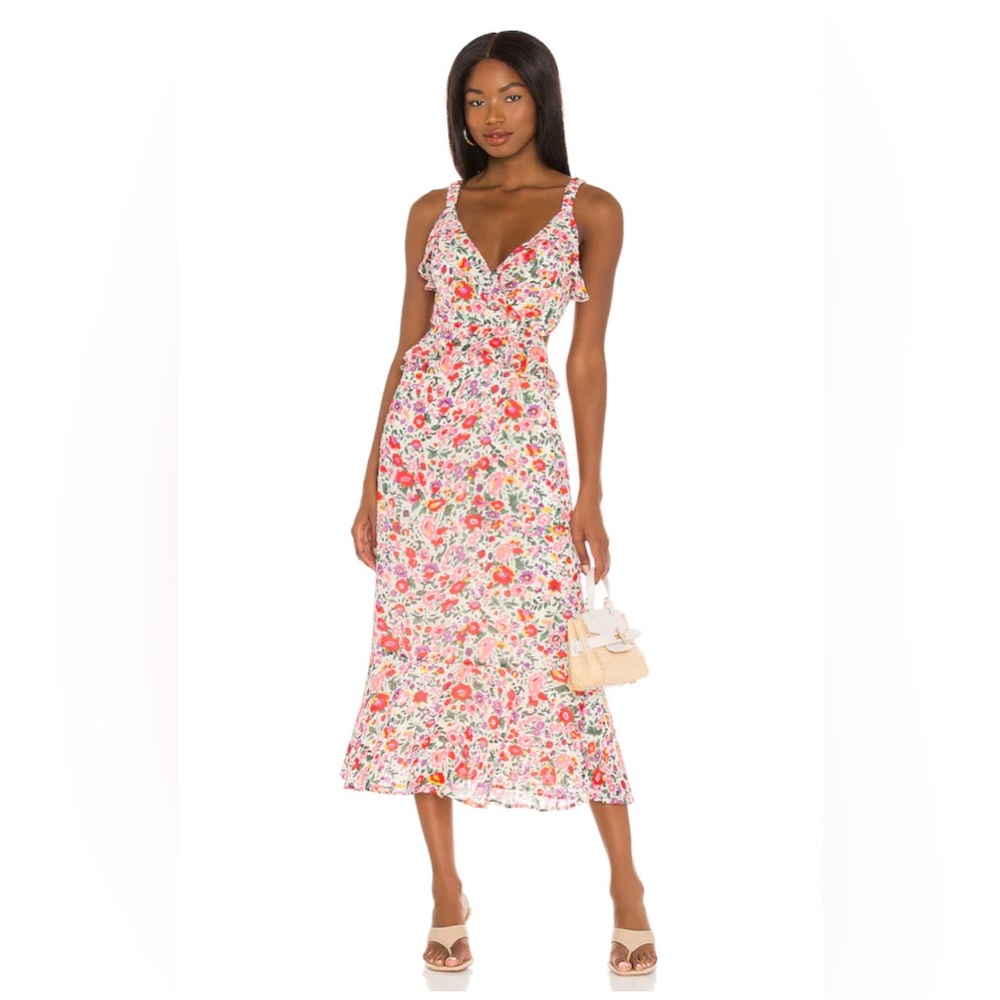 ASTR the label wildflower dress in pink/red floral